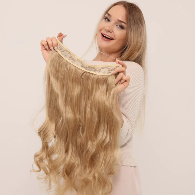 Kit d'Extensions de Cheveux Discrets (Ondulé + Lisse)