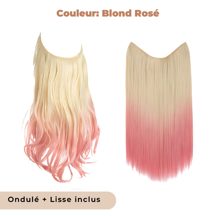 Kit d'Extensions de Cheveux Discrets (Ondulé + Lisse)