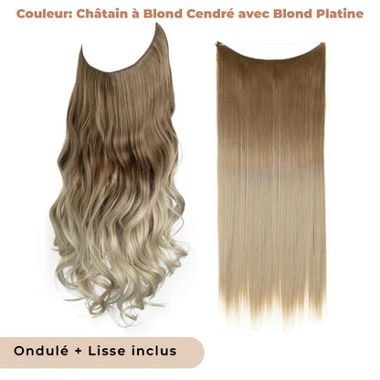 Kit d'Extensions de Cheveux Discrets (Ondulé + Lisse)