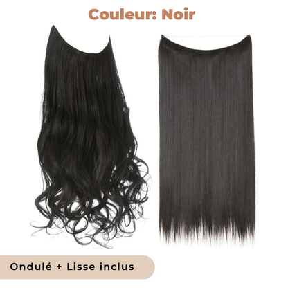 Kit d'Extensions de Cheveux Discrets (Ondulé + Lisse)