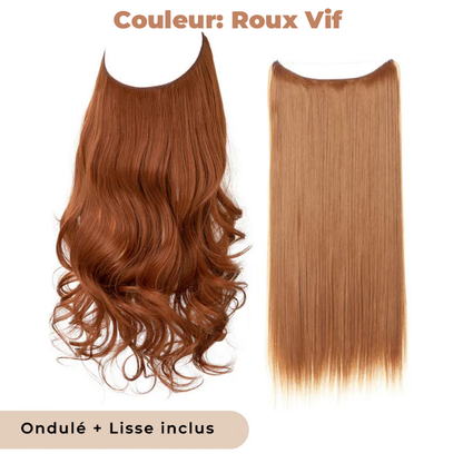 Kit d'Extensions de Cheveux Discrets (Ondulé + Lisse)