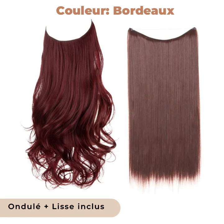 Kit d'Extensions de Cheveux Discrets (Ondulé + Lisse)