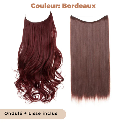 Kit d'Extensions de Cheveux Discrets (Ondulé + Lisse)