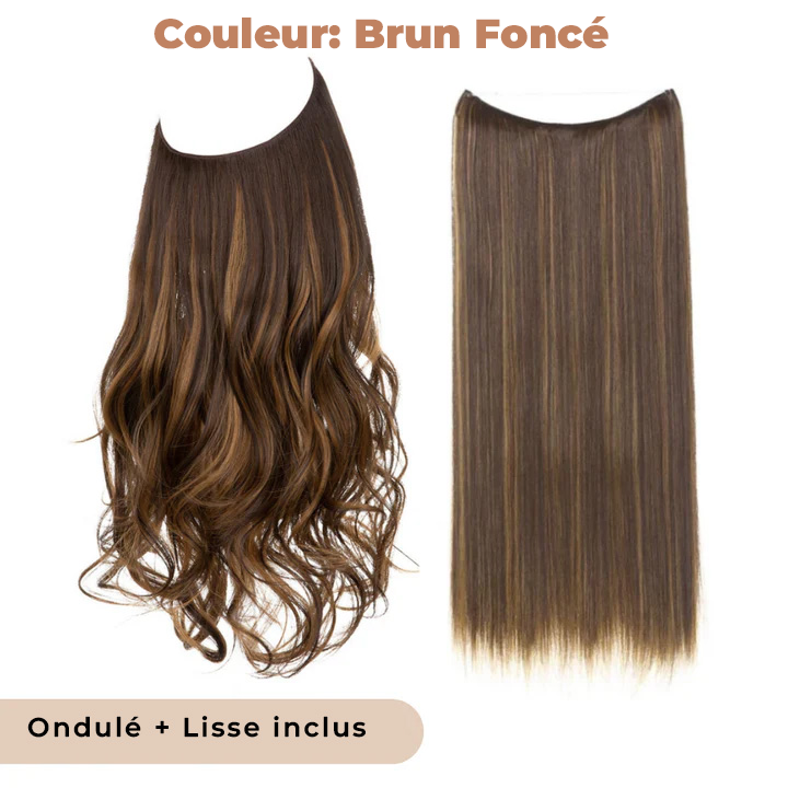 Kit d'Extensions de Cheveux Discrets (Ondulé + Lisse)