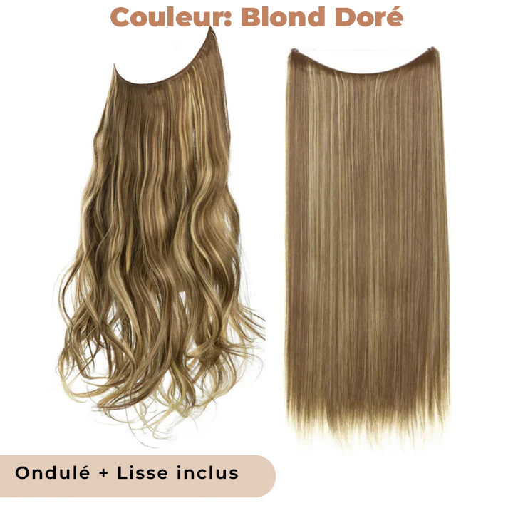 Kit d'Extensions de Cheveux Discrets (Ondulé + Lisse)