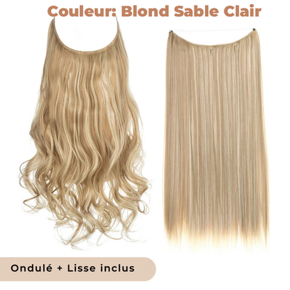 Kit d'Extensions de Cheveux Discrets (Ondulé + Lisse)