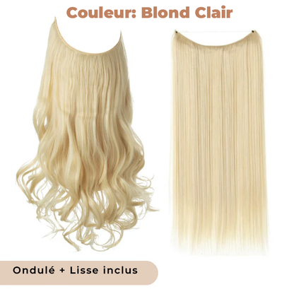 Kit d'Extensions de Cheveux Discrets (Ondulé + Lisse)