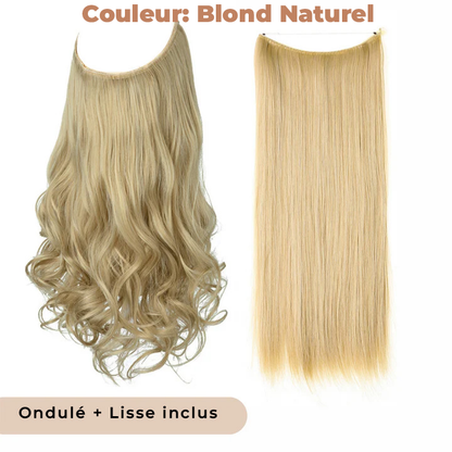 Kit d'Extensions de Cheveux Discrets (Ondulé + Lisse)